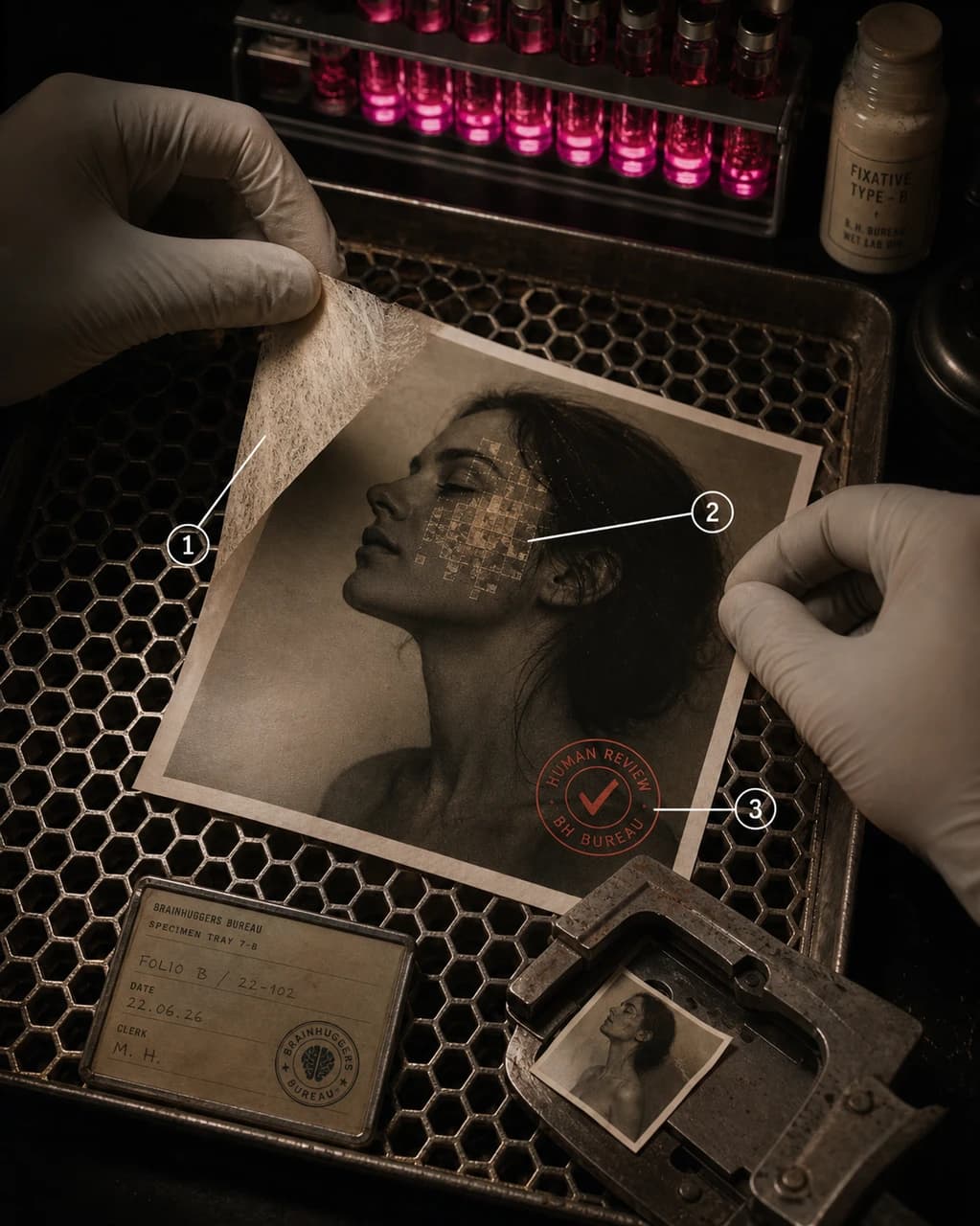 Fig. 102 / Human Image Tissue Under Provenance Inspection