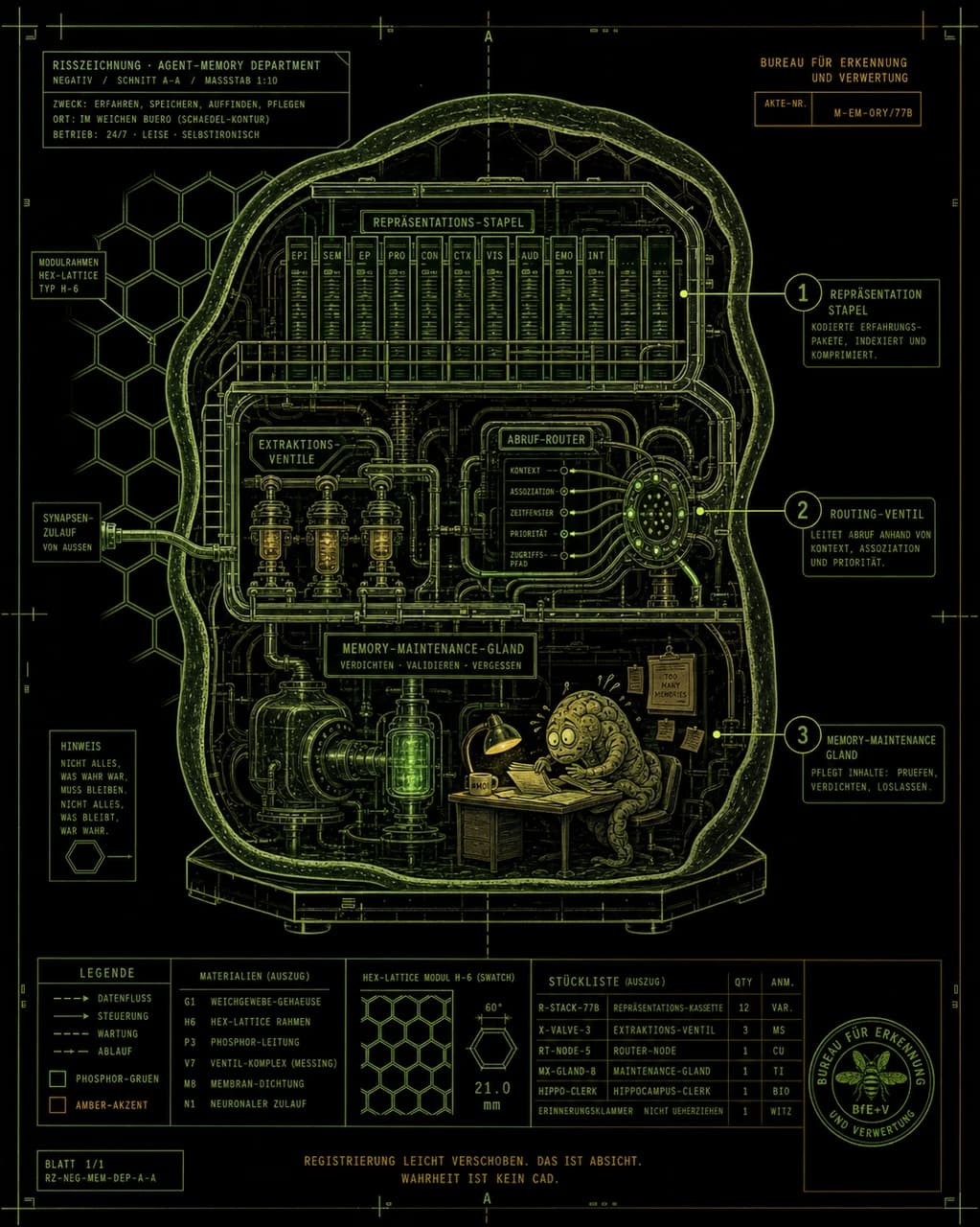 Figure 20260626-101 / Agent Memory Department With Maintenance Organs