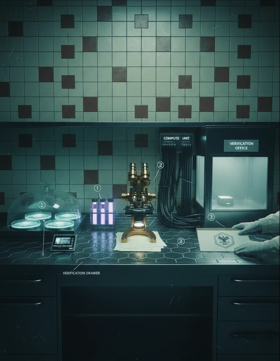 Research Workbench / Artifact Trail Embedded Under Glass