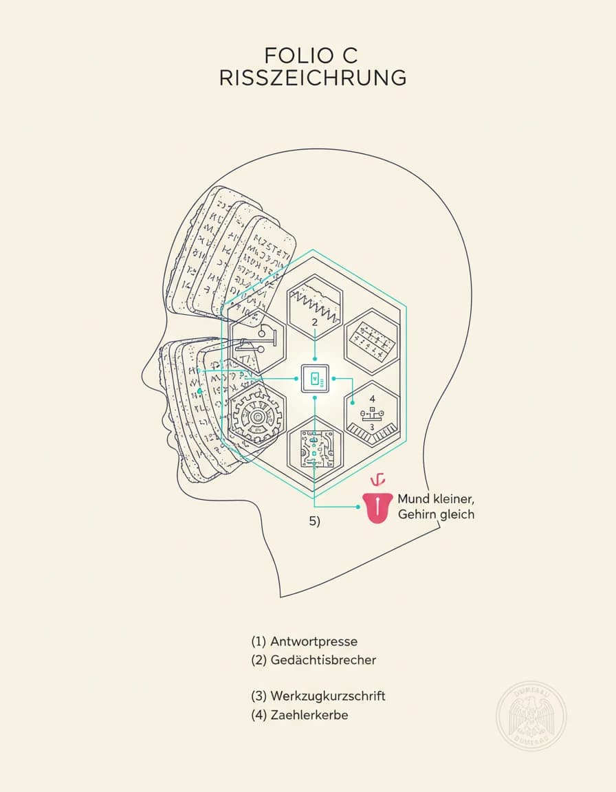 Token Compression Organ / Agent Mouth with Stone Ledger