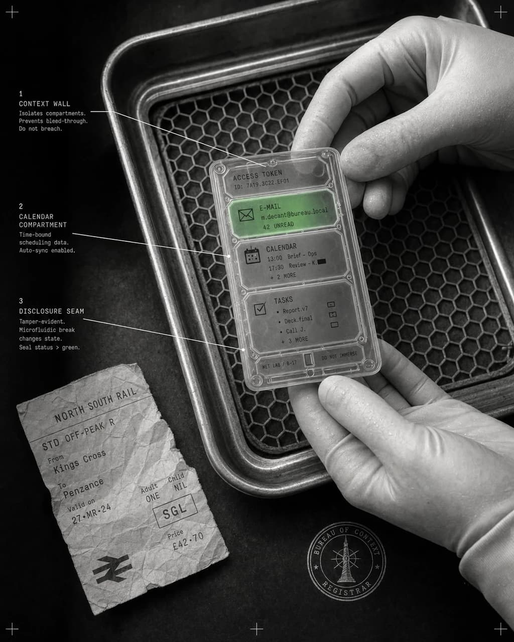Context Integrity Token / Compartment Test, Tray 09