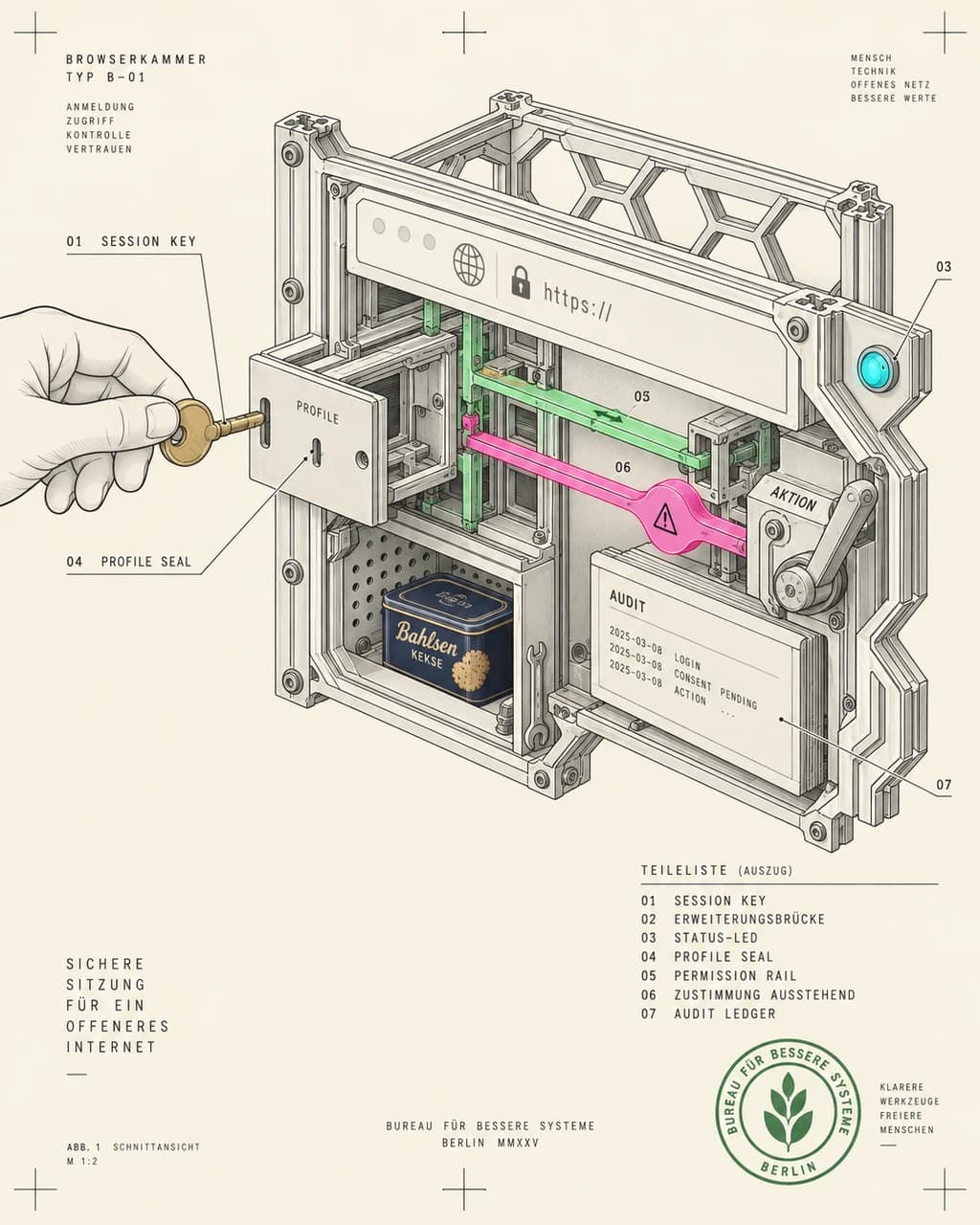 Authenticated Chamber / Browser Session Cutaway